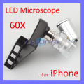 60x Zoom Camera Micro Microscope Lens 2 Night LED 1 UV Light for iPhone 4 4s New (SL-211)